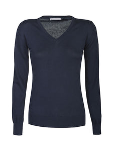 Harvest Westmore Lady merino pullover Navy L
