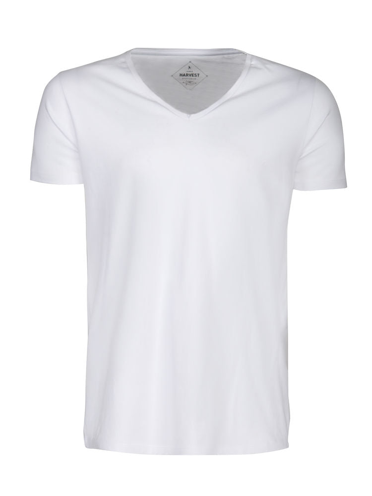 Harvest Whailford slub V-neck White