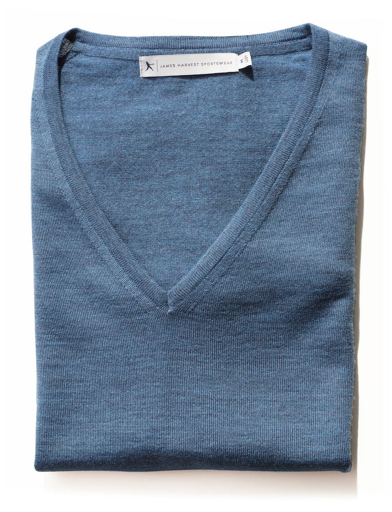 Harvest Westmore Lady merino pullover Petrol mel M