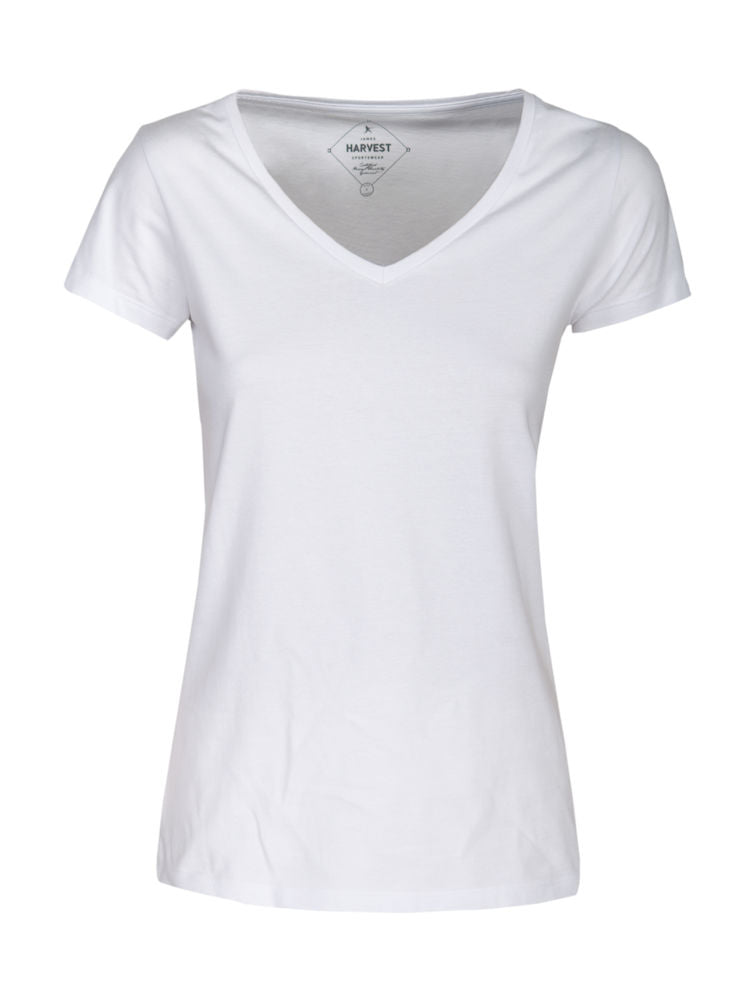 Harvest Whailford Lady slub V-neck White